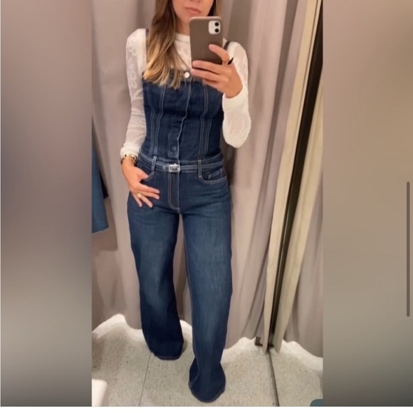 NWT  ZARA denim jumpsuit size XS and S - Picture 3 of 16